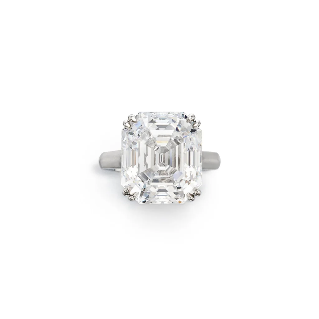 5 Carat Assher Cut Statement | Brilliant White | VS | 14K White Gold | Refined Grandeur