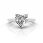 5 Carat Heart Shape Statement | Brilliant White / D color | FL/IF | 14K White Gold - Image 2