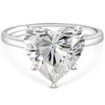 5 Carat Heart Shape Statement | Brilliant White / F color | SI | 14K White Gold - Image 2