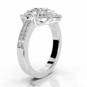 5 Carat Heart Shape Statement | Brilliant White | VS | 14K White Gold | Refined Grandeur