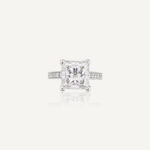 5 Carat Princess Statement | Brilliant White / F color | SI | 14K White Gold