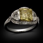 2.12 Carat Asscher Diamond Ring | Fancy Yellow | 14K White Gold | Sunlit Royal Radiance - Image 2
