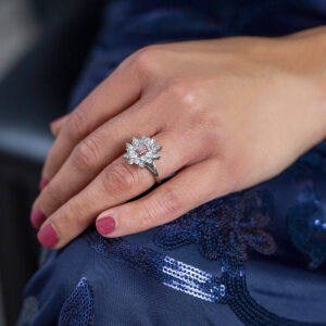 0.59 Carat Emerald-cut Statement | Fancy Pink | 18K Gold | A Crown-Worthy Fancy Rarity