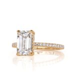 3 Carat Emerald Diamond Ring | 14K White Gold | Everyday Royalty - Image 2