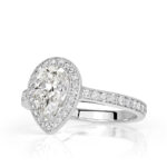 3 Carat Pear Diamond Ring | Brilliant White | 14K White Gold | Everyday Royalty - Image 2
