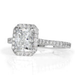 3 Carat Round Brilliant Diamond Ring | Brilliant White | 14K White Gold | Modern Nobility - Image 4
