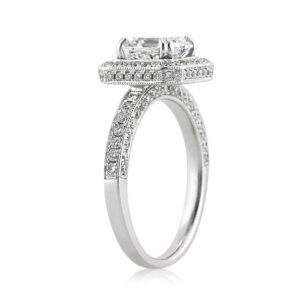 3 Carat Round Brilliant Diamond Ring | Brilliant White | 14K White Gold | Modern Nobility