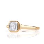 1.01 Carat Asscher Diamond Ring | Brilliant White | 14K White Gold | Elegant Sparkle - Image 2