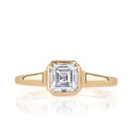 1.01 Carat Asscher Diamond Ring | Brilliant White | 14K White Gold | Elegant Sparkle