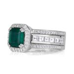 1.99 Carat Emerald Diamond Ring | 14K White Gold | Classic Charm - Image 2