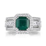 1.99 Carat Emerald Diamond Ring | 14K White Gold | Classic Charm