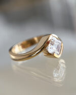 1 Carat Asscher Statement | Brilliant White | 14K White Gold | Elegant Sparkle | Signature - Image 4