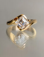 1 Carat Asscher Statement | Brilliant White | 14K White Gold | Elegant Sparkle | Signature