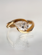 1 Carat Pear Statement | Brilliant White | 14K White Gold | Classic Charm | Signature - Image 5