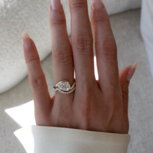 1 Carat Pear Statement | Brilliant White | 14K White Gold | Classic Charm | Signature