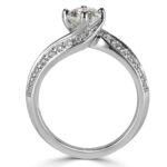 1 Carat Oval Diamond Ring | Brilliant White | 14K White Gold | Elegant Sparkle - Image 4