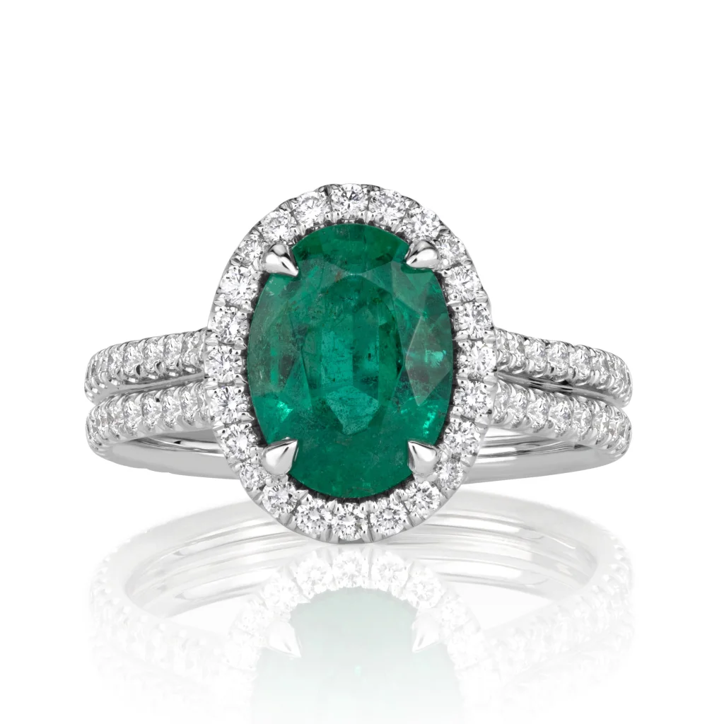 2.6 Carat Oval Diamond Ring | 14K White Gold | Effortless Elegance