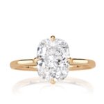 3.1 Carat Cushion Diamond Ring | Brilliant White | 14K White Gold | Quiet Power