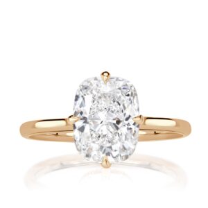 3.1 Carat Cushion Diamond Ring | Brilliant White | 14K White Gold | Quiet Power