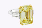 14.54 Carat Emerald Diamond Ring | Fancy Yellow | 18K Gold | Colour-Collector’s Treasure - Image 4