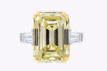 14.54 Carat Emerald Diamond Ring | Fancy Yellow | 18K Gold | Colour-Collector’s Treasure - Image 5