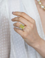17.25 Carat Round Brilliant Diamond Ring | Fancy Yellow | 18K Gold - Image 2
