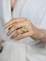 17.25 Carat Round Brilliant Diamond Ring | Fancy Yellow | 18K Gold - Image 3