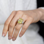 17.25 Carat Round Brilliant Diamond Ring | Fancy Yellow | 18K Gold