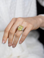17.25 Carat Round Brilliant Diamond Ring | Fancy Yellow | 18K Gold