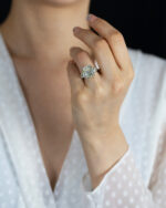 11 Carat Emerald Diamond Ring | 18K Gold | Grand Palais Radiance | Heirloom - Image 2