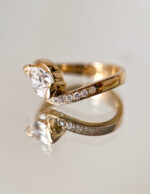 Pear Statement | Brilliant White | 14K White Gold | Classic Charm | High Jewellery - Image 7