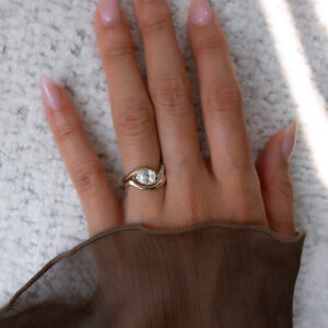 Pear Statement | Brilliant White | 14K White Gold | Classic Charm | High Jewellery