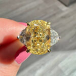 3.06 Carat Cushion Statement | Fancy Yellow | 14K White Gold | A Crown-Worthy Fancy Rarity - Image 3