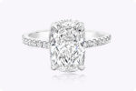 3.01 Carat Cushion Diamond Ring | Brilliant White | 18K Gold | Effortless Elegance - Image 4