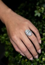 10.09 Carat Oval Halo Diamond Ring | Brilliant White | 18K Gold | Unparalleled Brilliance - Image 2