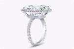 10.09 Carat Oval Halo Diamond Ring | Brilliant White | 18K Gold | Unparalleled Brilliance - Image 4