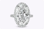 10.09 Carat Oval Halo Diamond Ring | Brilliant White | 18K Gold | Unparalleled Brilliance - Image 5