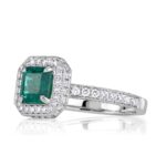 1.75 Carat Emerald Diamond Ring | 14K White Gold | Elegant Sparkle - Image 2