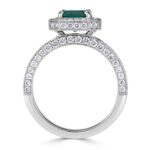 1.75 Carat Emerald Diamond Ring | 14K White Gold | Elegant Sparkle - Image 3