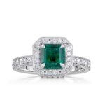 1.75 Carat Emerald Diamond Ring | 14K White Gold | Elegant Sparkle