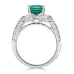 2.19 Carat Emerald Diamond Ring | 14K White Gold | Effortless Elegance - Image 3