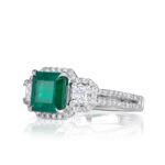 2.57 Carat Emerald Diamond Ring | 14K White Gold | A Classic Statement - Image 2