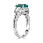 2.57 Carat Emerald Diamond Ring | 14K White Gold | A Classic Statement - Image 4