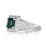 2.66 Carat Emerald Diamond Ring | 14K White Gold | Modern Nobility - Image 2