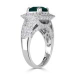2.66 Carat Emerald Diamond Ring | 14K White Gold | Modern Nobility - Image 3