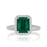 2.7 Carat Emerald Diamond Ring | 14K White Gold | Effortless Elegance