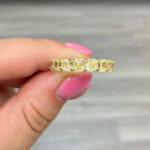 4 Carat Radiant Eternity Band | Fancy Yellow | 14K White Gold | Rare Fancy-Color Splendour