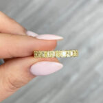 Radiant Eternity Band | Fancy Yellow | 14K White Gold | Colour-Collector’s Treasure - Image 2