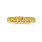 Radiant Eternity Band | Fancy Yellow | 14K White Gold | Colour-Collector’s Treasure - Image 3