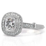 1 Carat Cushion Diamond Ring | Brilliant White | 14K White Gold | Elegant Sparkle | Heirloom - Image 2
